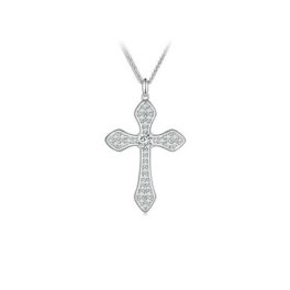 Silberne Halskette mit Kreuzanhänger