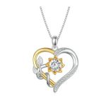 Silberne Halskette mit Moissanit-Herzanhänger