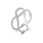 Silberring, doppelt, Größe 7