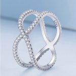 Silberring, doppelt, Größe 8