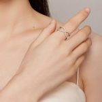 Silberring, doppelt, Größe 8