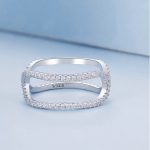 Silberring, doppelt, Größe 6