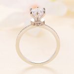 Silberring mit Moissanit-Kristall, Größe 8