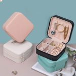 Schmuckkästchen für Charms, Ringe, Armbänder, Ketten, tragbar, schwarz