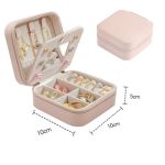 Schmuckkästchen für Charms, Ringe, Armbänder, Ketten, tragbar, rosa