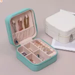 Schmuckkästchen für Charms, Ringe, Armbänder, Ketten, tragbar, blau