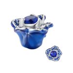 Silberanhänger, blaue Rose