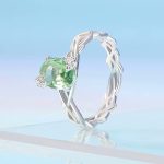 Ezüst gyűrű spinellkristállyal, 7-es méret 