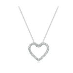 Silberne Halskette mit Moissanit-Kristall