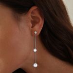 Silberohrringe mit Perlen