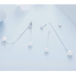 Silberohrringe mit Perlen