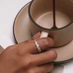 Silberring, Schmetterling, Größe 7