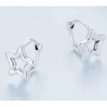 Silberohrringe, Stern