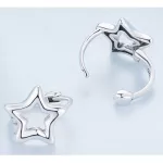 Silberohrringe, Stern
