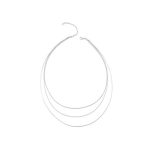 Silberne Halskette, dreifach