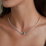 Silberne Retro-Halskette