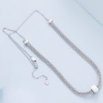 Silberne Retro-Halskette