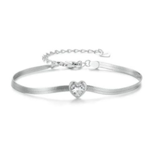 Silberarmband mit Herz