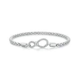 Silberarmband mit Unendlichkeitssymbol, 19 cm