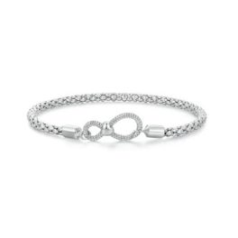 Silberarmband mit Unendlichkeitssymbol, 17 cm