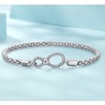 Silberarmband mit Unendlichkeitssymbol, 17 cm