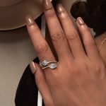 Silberring mit Blättern