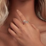 Silberring mit Blättern