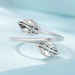 Silberring mit Blättern