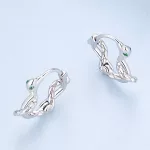 Silberohrringe, Herz mit Schlange