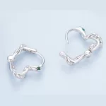 Silberohrringe, Herz mit Schlange