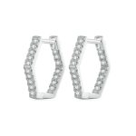 Silberohrringe, Sechseck