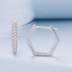 Silberohrringe, Sechseck