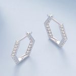 Silberohrringe, Sechseck