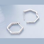 Silberohrringe, Sechseck