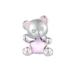 Silberanhänger, Teddybär mit Stern