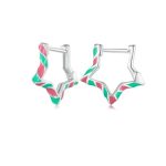 Silberohrringe, Weihnachtsstern