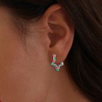 Silberohrringe, Weihnachtsstern