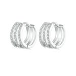 Silberohrringe, dreifach