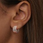 Silberohrringe, dreifach