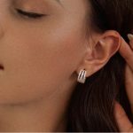 Silberohrringe, dreifach