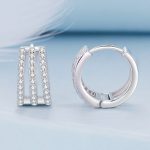 Silberohrringe, dreifach