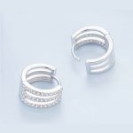 Silberohrringe, dreifach