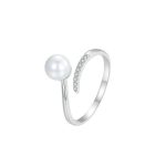 Silberring mit Perlen