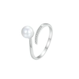 Silberring mit Perlen