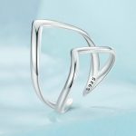 Silberring, V-förmig