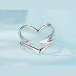 Silberring, V-förmig