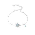 Silberarmband, floral