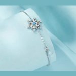 Silberarmband, floral