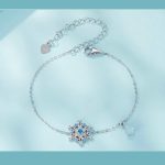 Silberarmband, floral