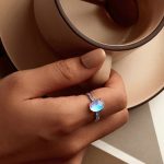 Silberring, abstrakt, Größe 7